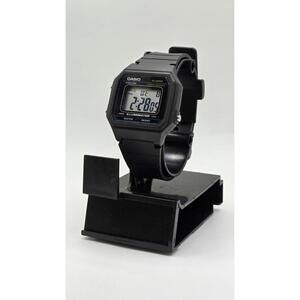 Casio Classic Men's Digital Wristwatch Easy Reader with Blue Dial W217H-1AV